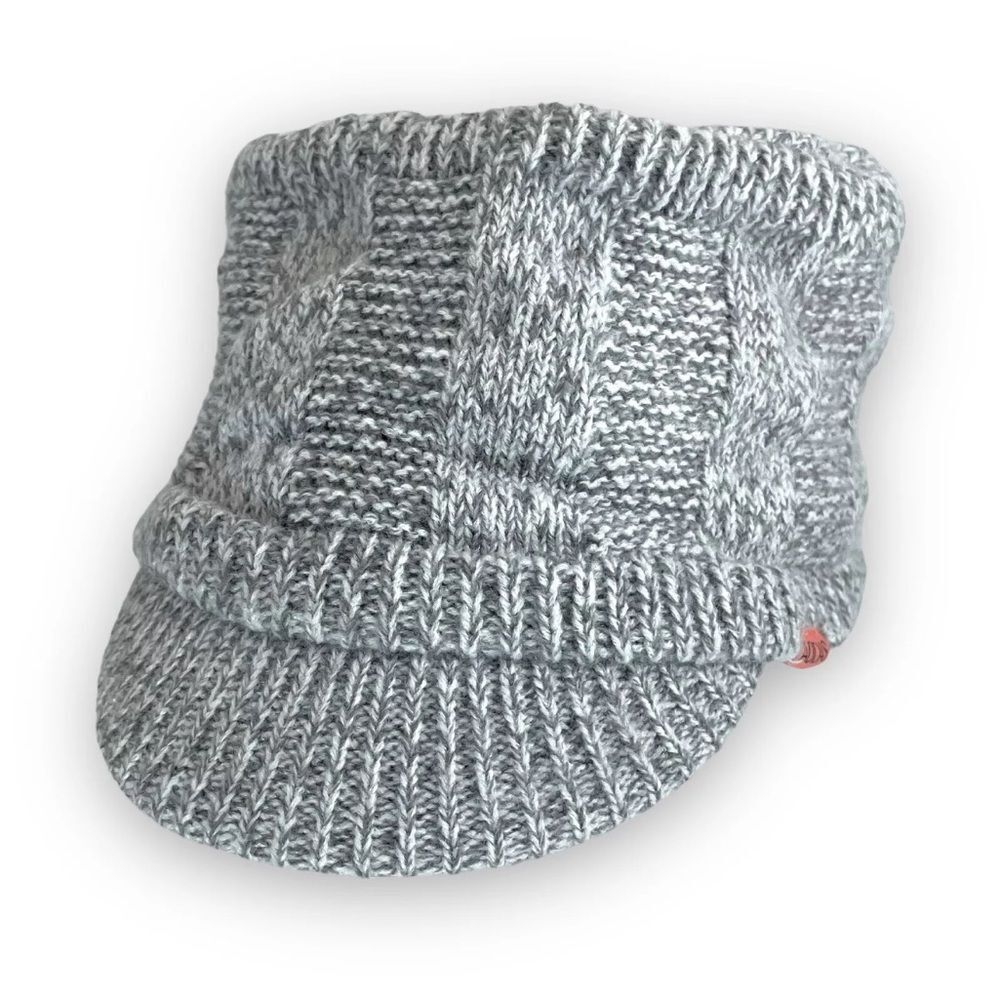 Adidas Climawarm Lined Gray Knit Stretch Womens Brim‎ Hat Cap size OS nwt